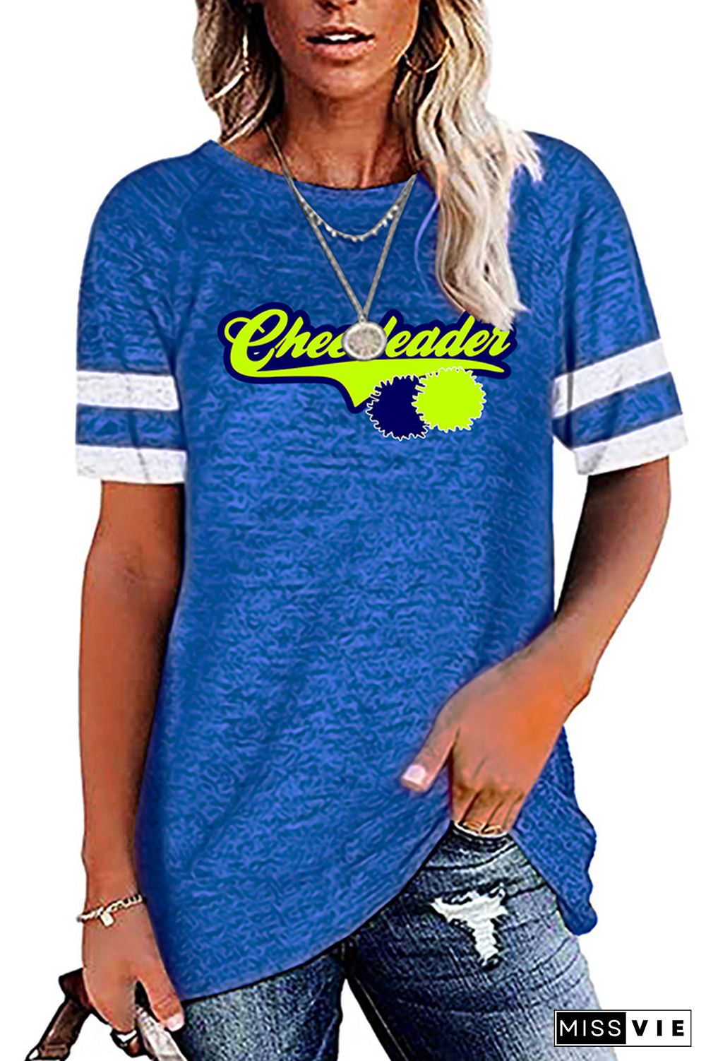 Cheerleader Print Graphic Tee Wholesale