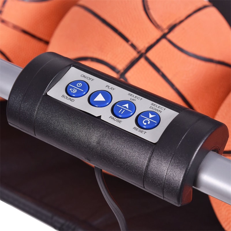 Foldable Indoor Basketball Arcade Game with 4 Balls Electronic Double Shot LED Scoring System for Kids Adults