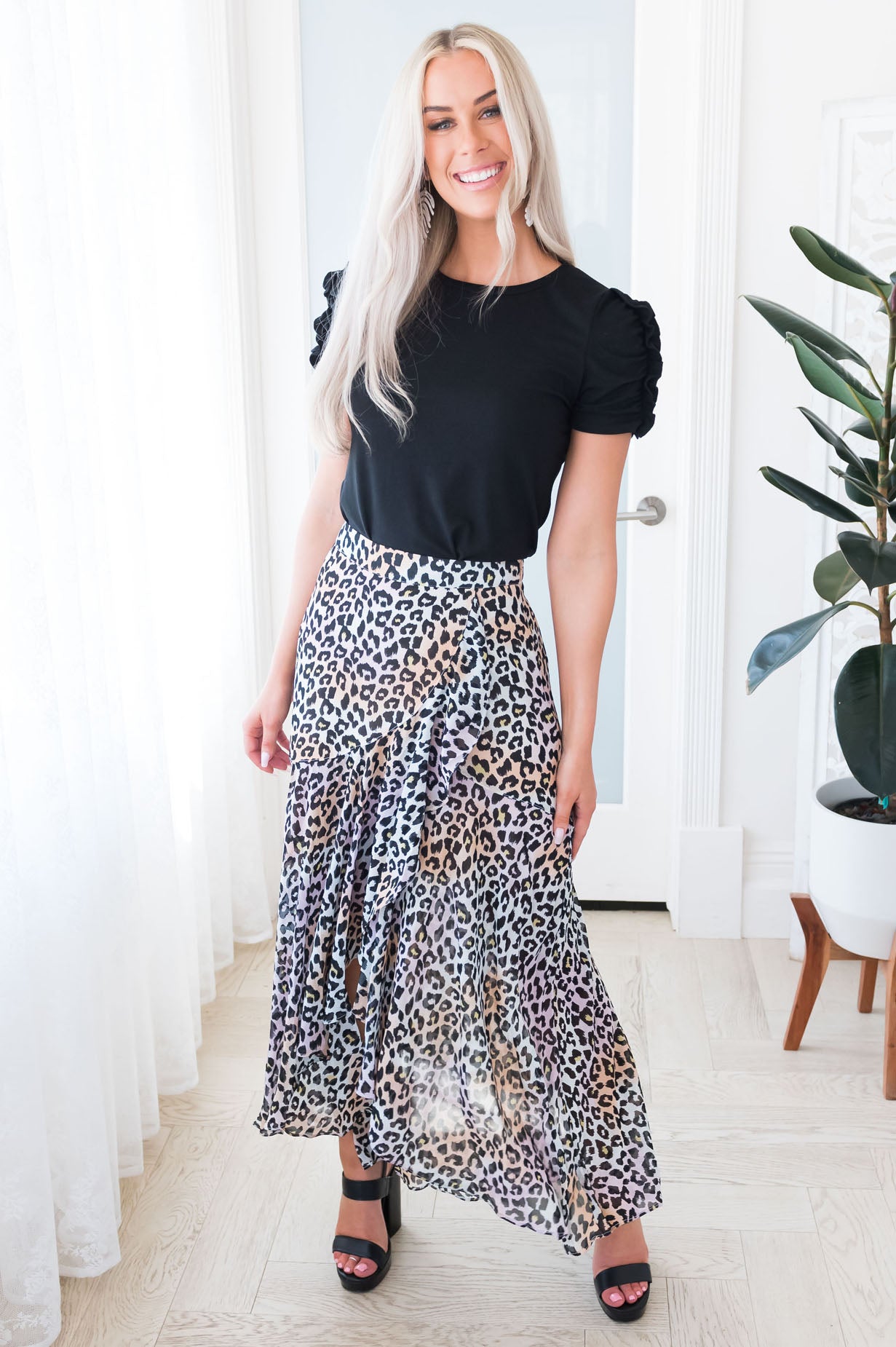 Such A Delight Modest Ruffle Skirt