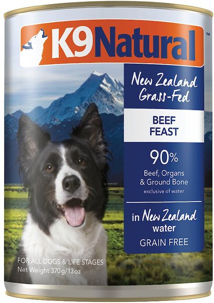 K9 Natural Grass-Fed Beef Feast Grain-Free Canned Dog Food