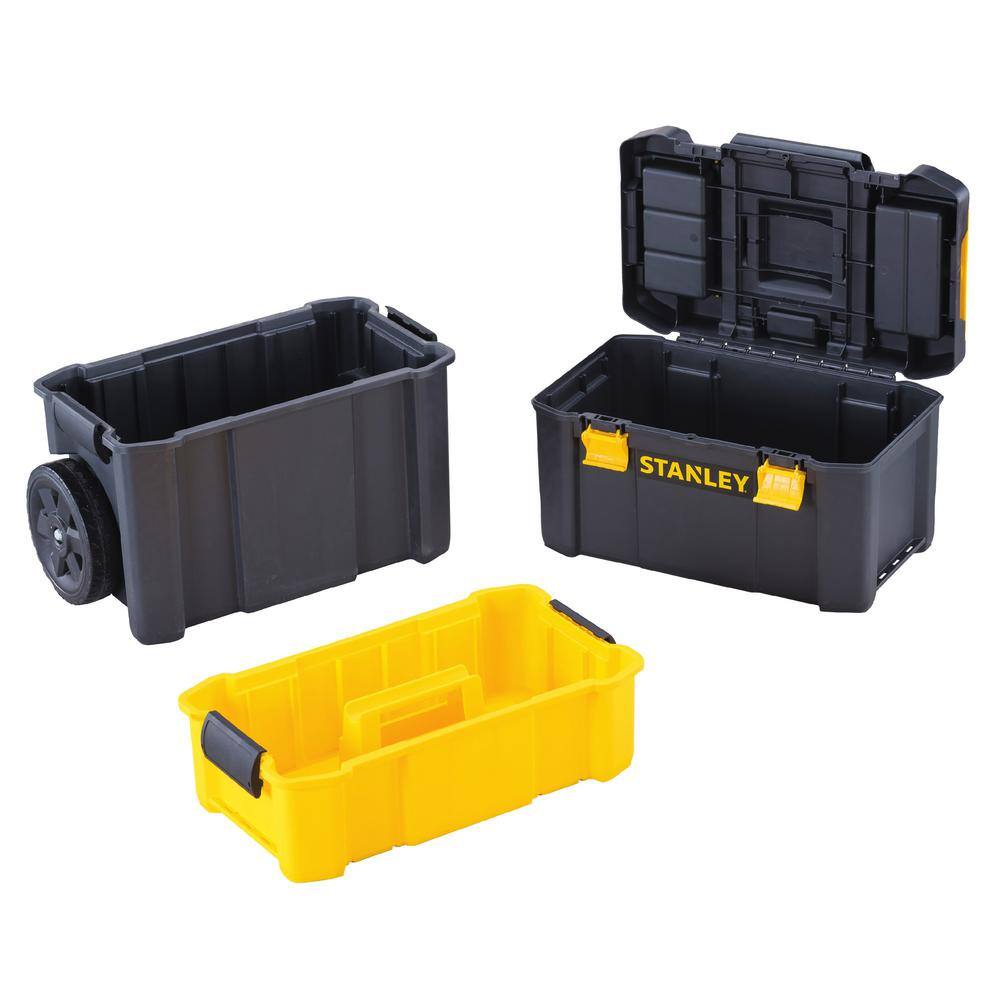 Stanley Essential 19 in. 3-in-1 Plastic Detachable Mobile Work Box STST18631