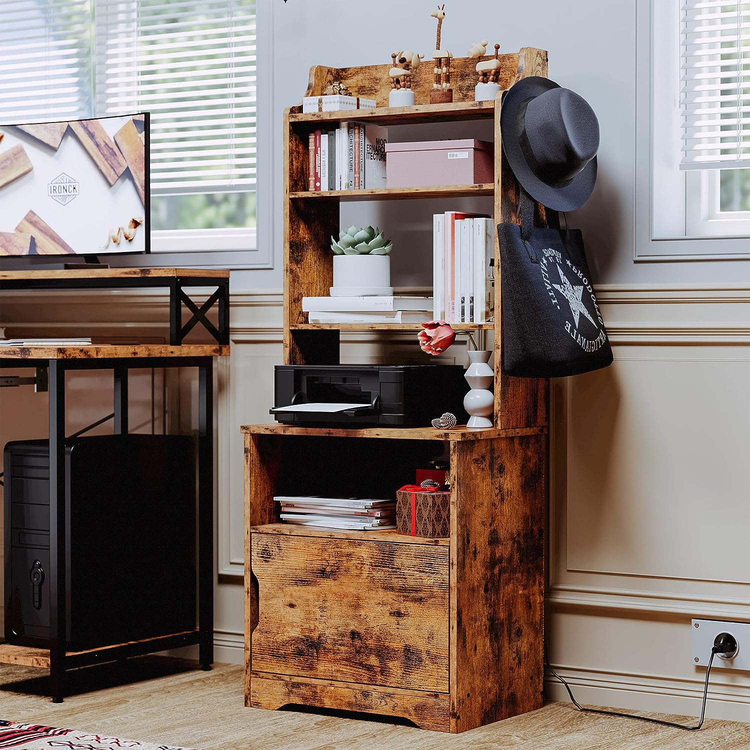 Nightstand with Charging Station, 55