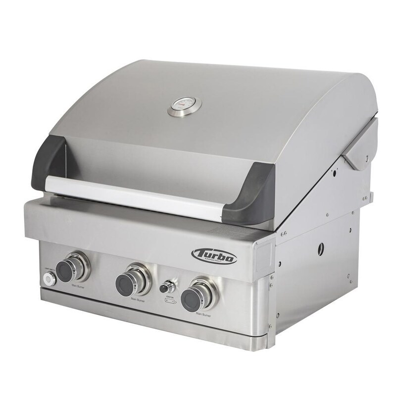 Turbo 26-Inch 3-Burner Built-In Natural Gas Grill