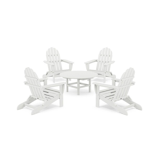 POLYWOOD Classic Folding Adirondack 5Piece Conversation Group