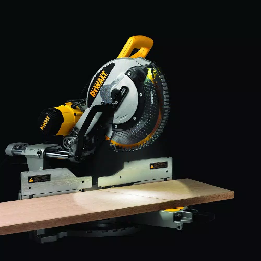 DEWALT 15 Amp Corded 12 in. Double-Bevel Sliding Compound Miter Saw with Bonus 20 Series 12 in. 60T Fine Finish Saw Blade and#8211; XDC Depot