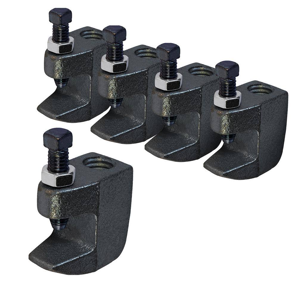 The Plumber's Choice Junior Beam Clamp for 58 in. Threaded Rod Uncoated Steel (5-Pack) 58CLBSB-5