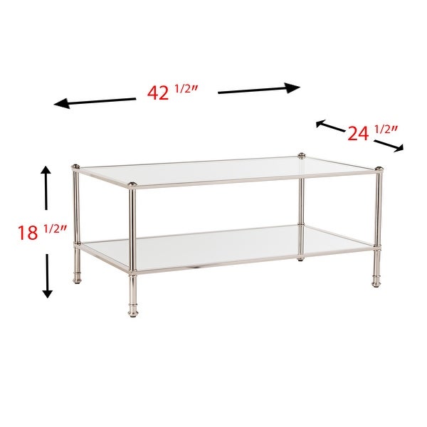 SEI Furniture Pullman Glass Top Coffee Table