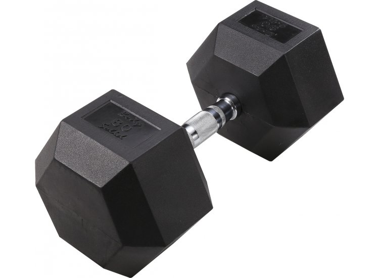 Body-Solid 80 lb Rubber Hex Dumbbell (Each)