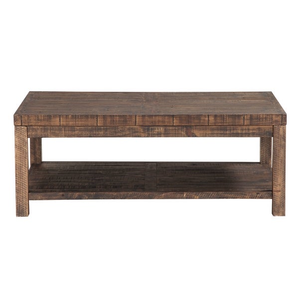 Craster Reclaimed Wood Rectangular Coffee Table in Smoky Taupe