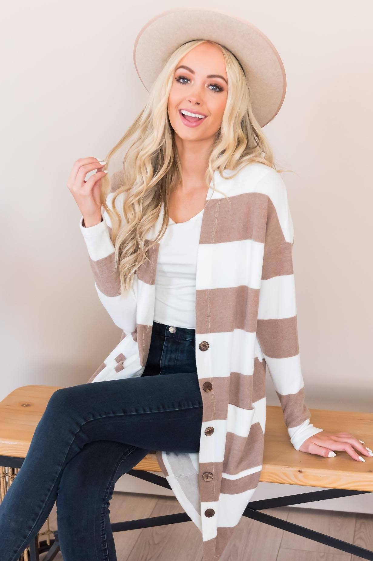 Take Your Chance Modest Cardigan