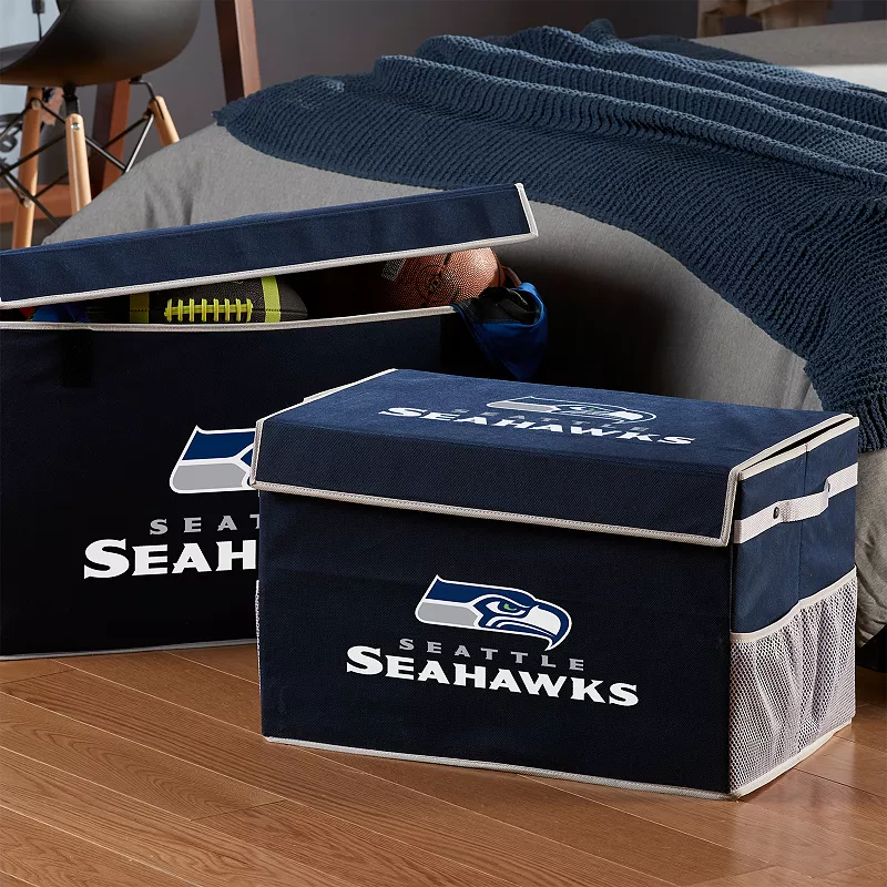 Franklin Sports Seattle Seahawks Large Collapsible Footlocker Storage Bin