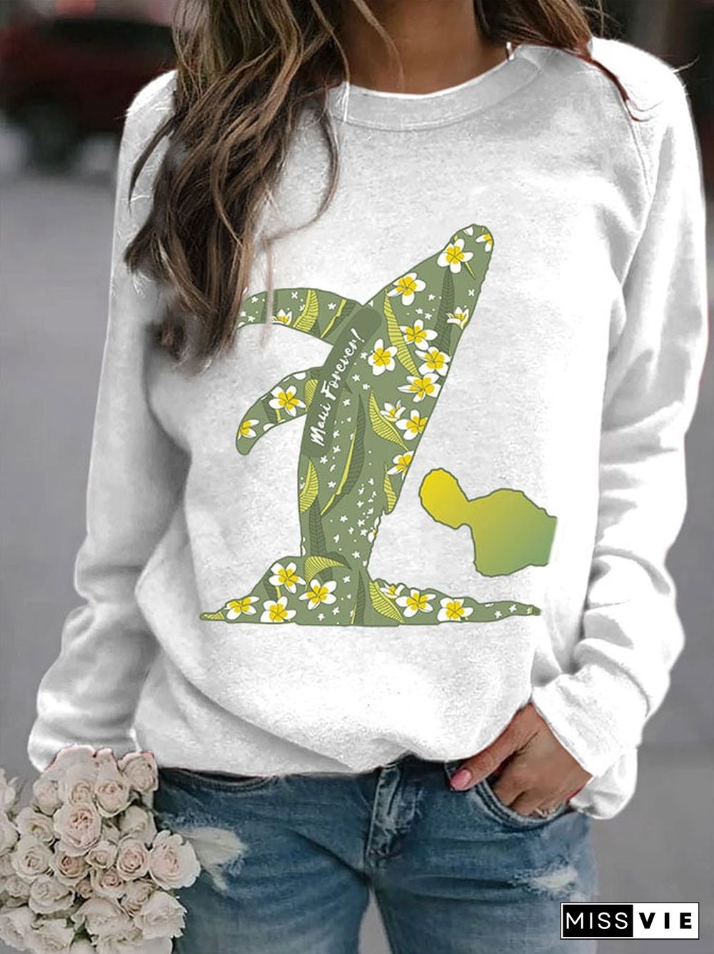 Women's Maui Forever Print Sweatshirt