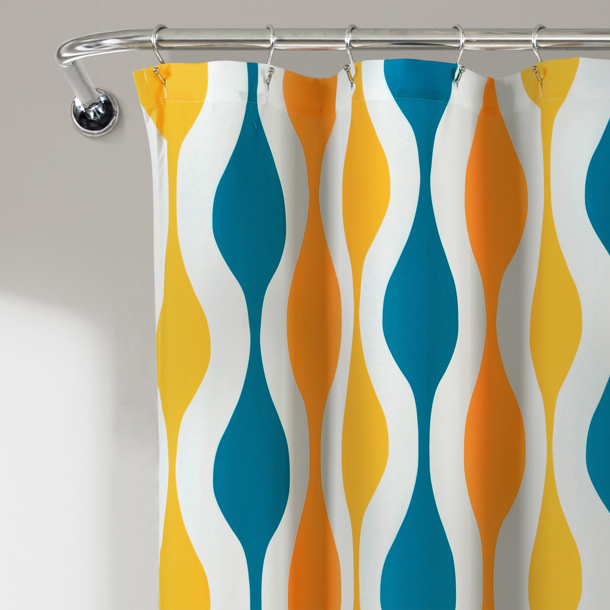 Mid Century Geo Shower Curtain