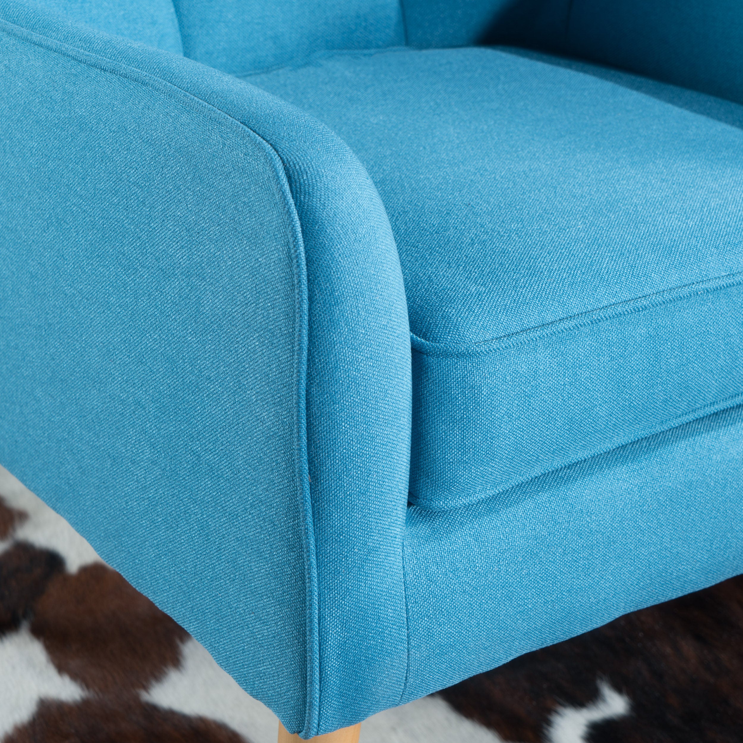 Fontinella Mid Century Tufted Back Fabric Arm Chair