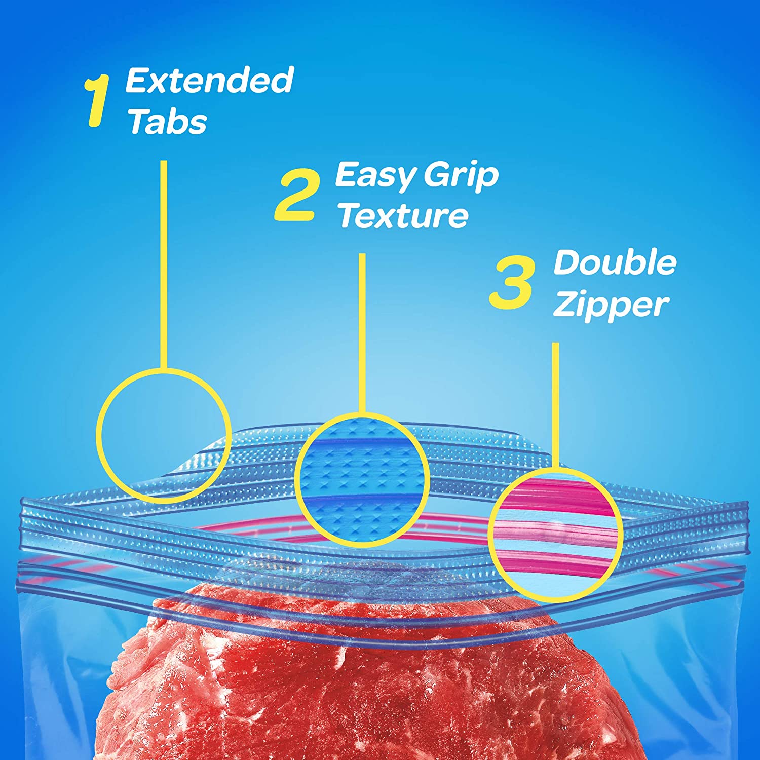 Ziploc Quart Food Storage Freezer Bags， Grip 'n Seal Technology， 30ct， 4 Pack