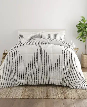 ienjoy Home Home Collection 2 Piece Premium Ultra Soft Diamond Stripe Comforter Set， Twin