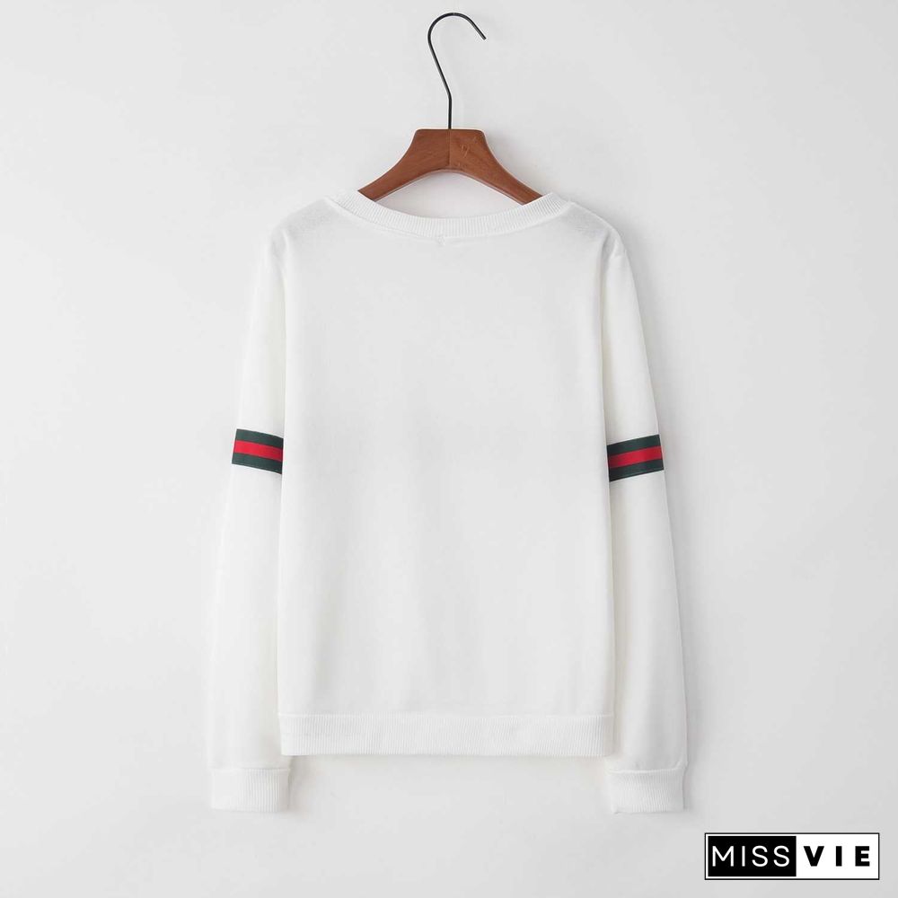 Brandstyle Loose Fitting Rainbow Colorblock Women's Crewneck Sweatshirt