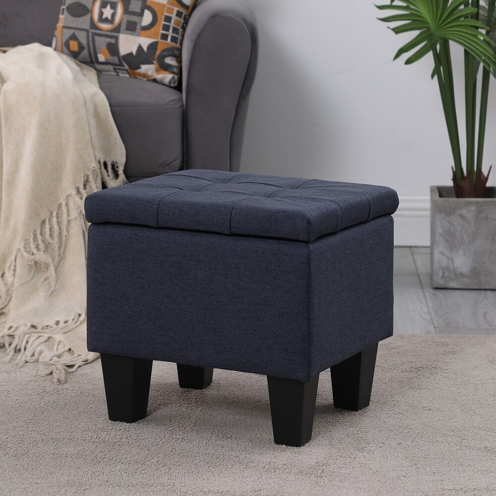 3 Pcs Large Storage Ottoman Bench Set  Combination Ottoman  Tufted Ottoman Linen Bench for Living Room  Hallway  Bedroom