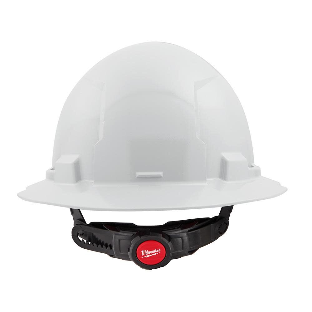 Milwaukee White Full Brim Hard Hat with 6pt Ratcheting Suspension Type 1 Class E 48-73-1121 from Milwaukee