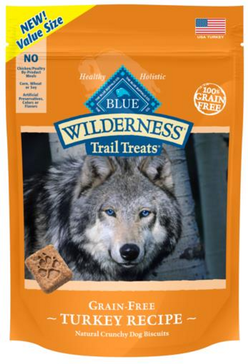 Blue Buffalo Wilderness Turkey Biscuits Dog Treats， 24oz.