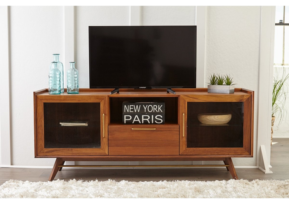 Denali Media Cabinet   Midcentury   Entertainment Centers And Tv Stands   by Old Bones Co.  Studios  Houzz