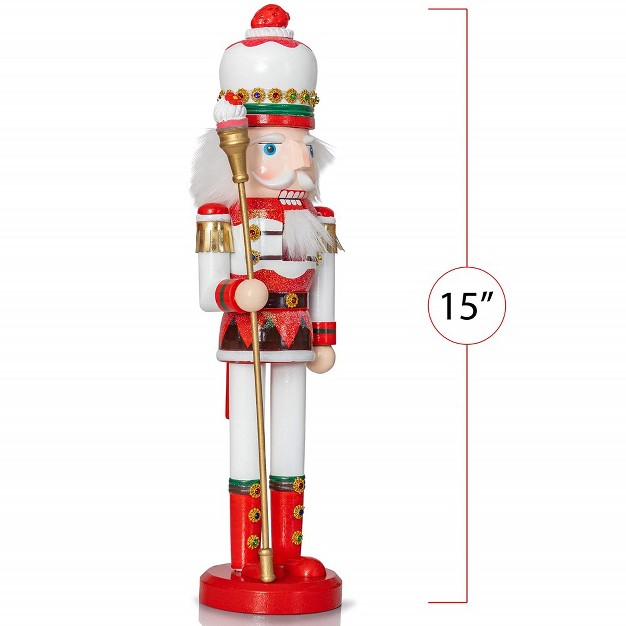 Ornativity Strawberry Toy Soldier Wooden Nutcracker 15 In