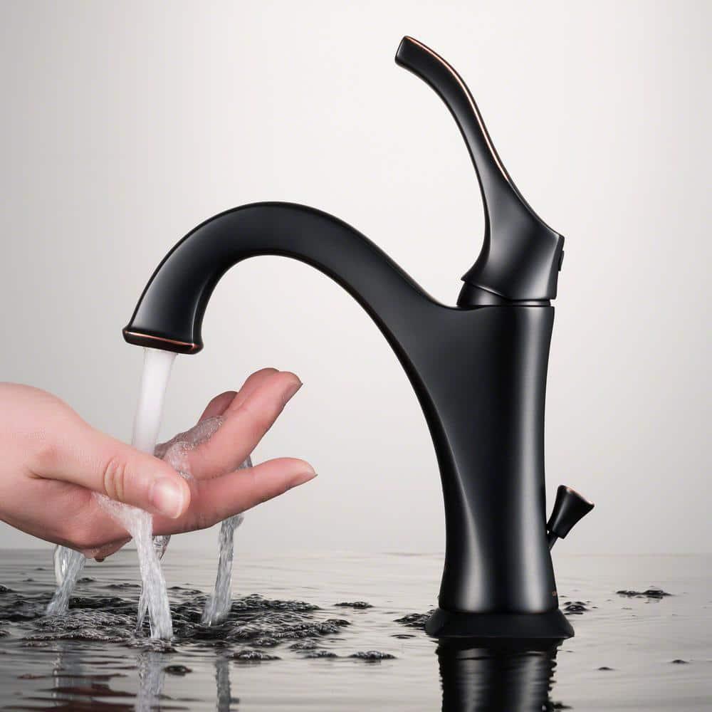 KRAUS Arlo Single Hole Single Handle Bathroom Faucet in Oil Rubbed Bronze