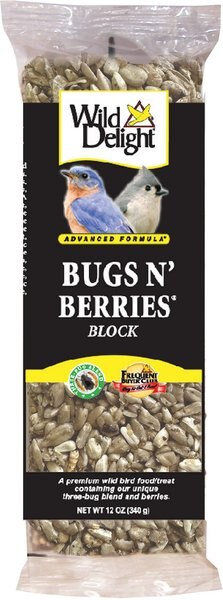 Wild Delight Bugs N' Berries  Block Wild Bird Food， 12-oz bag