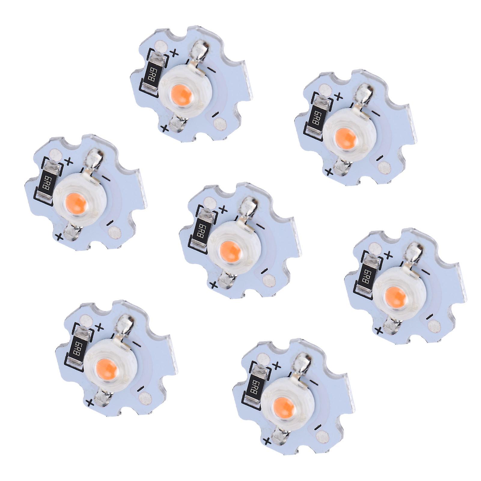 25Pcs 5V LED Chips 200LM 1W High Power LED Lamp Beads for DIY Lighting FixturesPink Light 380‑840NM