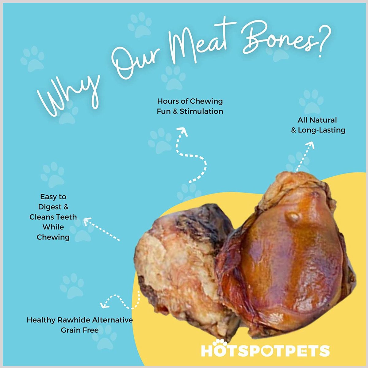 HOTSPOT PETS Beef Knee Caps Dog Treats