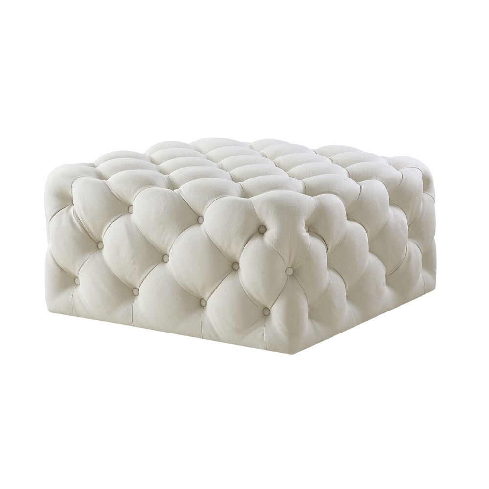 Gordon Diamond Tufted Square Shape Cocktail Ottoman
