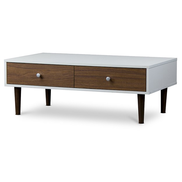 Gemini Wood Contemporary Coffee Table Baxton Studio