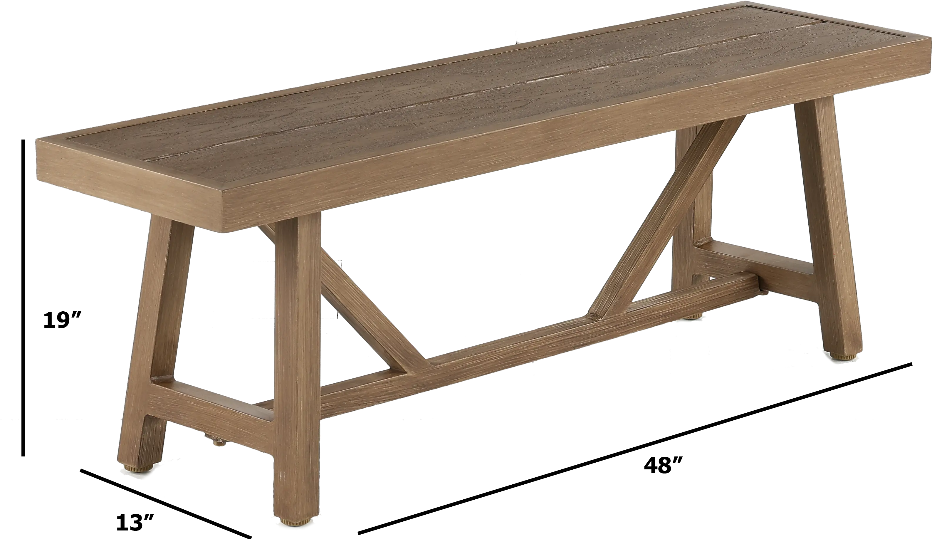 Sunset Barnwood Patio Bench