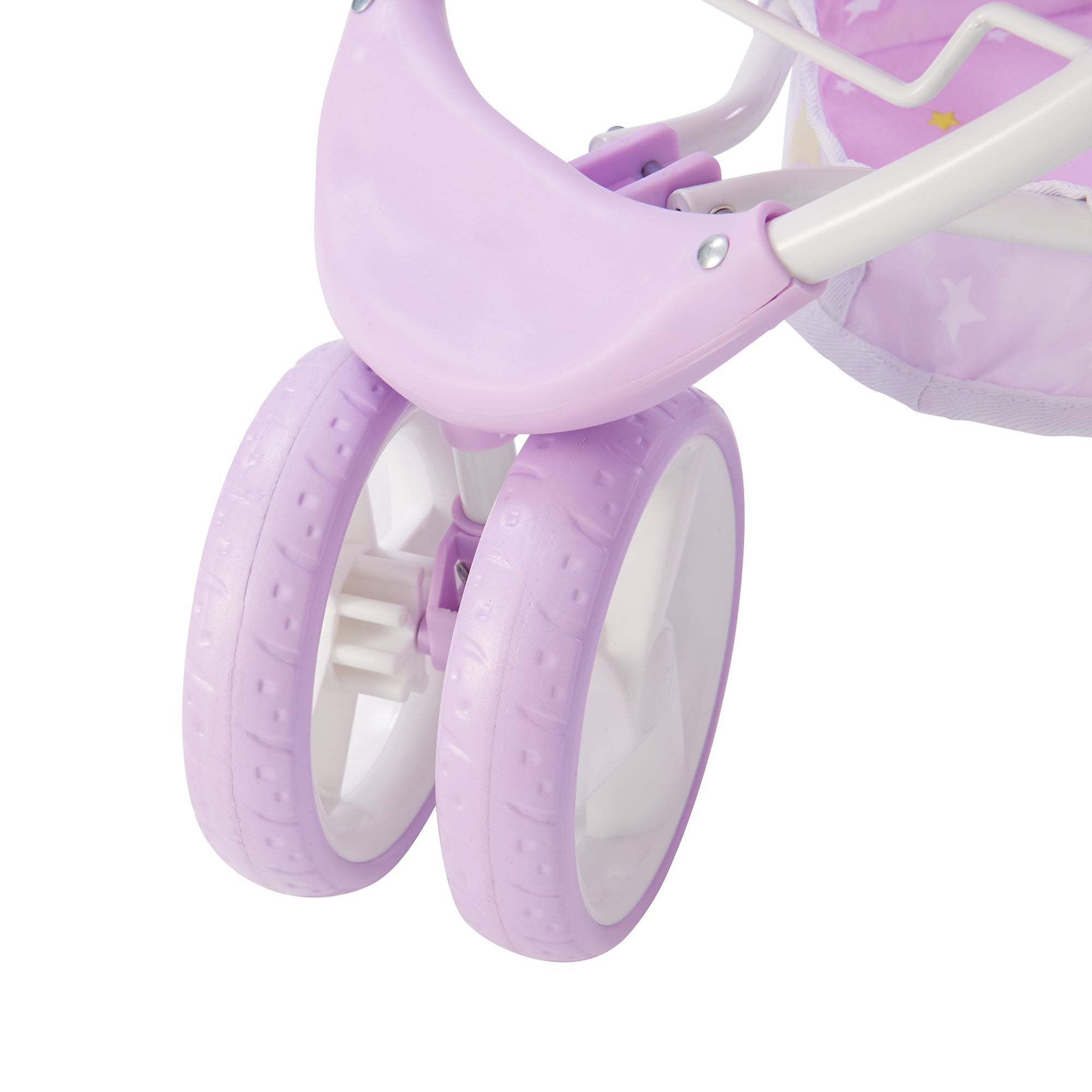 Olivia's Little World Twinkle Stars Princess 2-in-1 Baby Doll Stroller， Purple