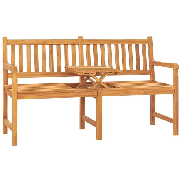 3-Seater Patio Bench with Table 59.1