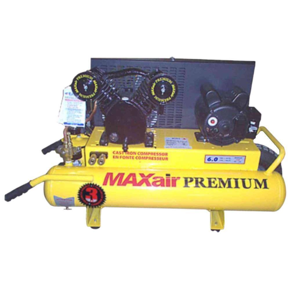 Maxair Wheelbarrow 8-Gal. Portable Dual Volt 120240-Volt Electric Air Compressor TT318E-DV-MAP