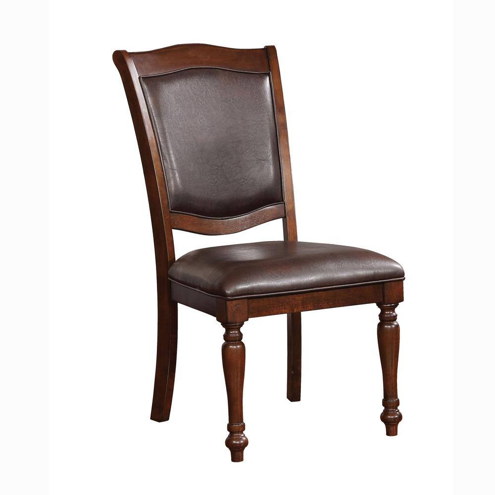 Furniture of America Tularee Brown Cherry Padded Seat Dining Chair (Set of 2) IDF-3453SC