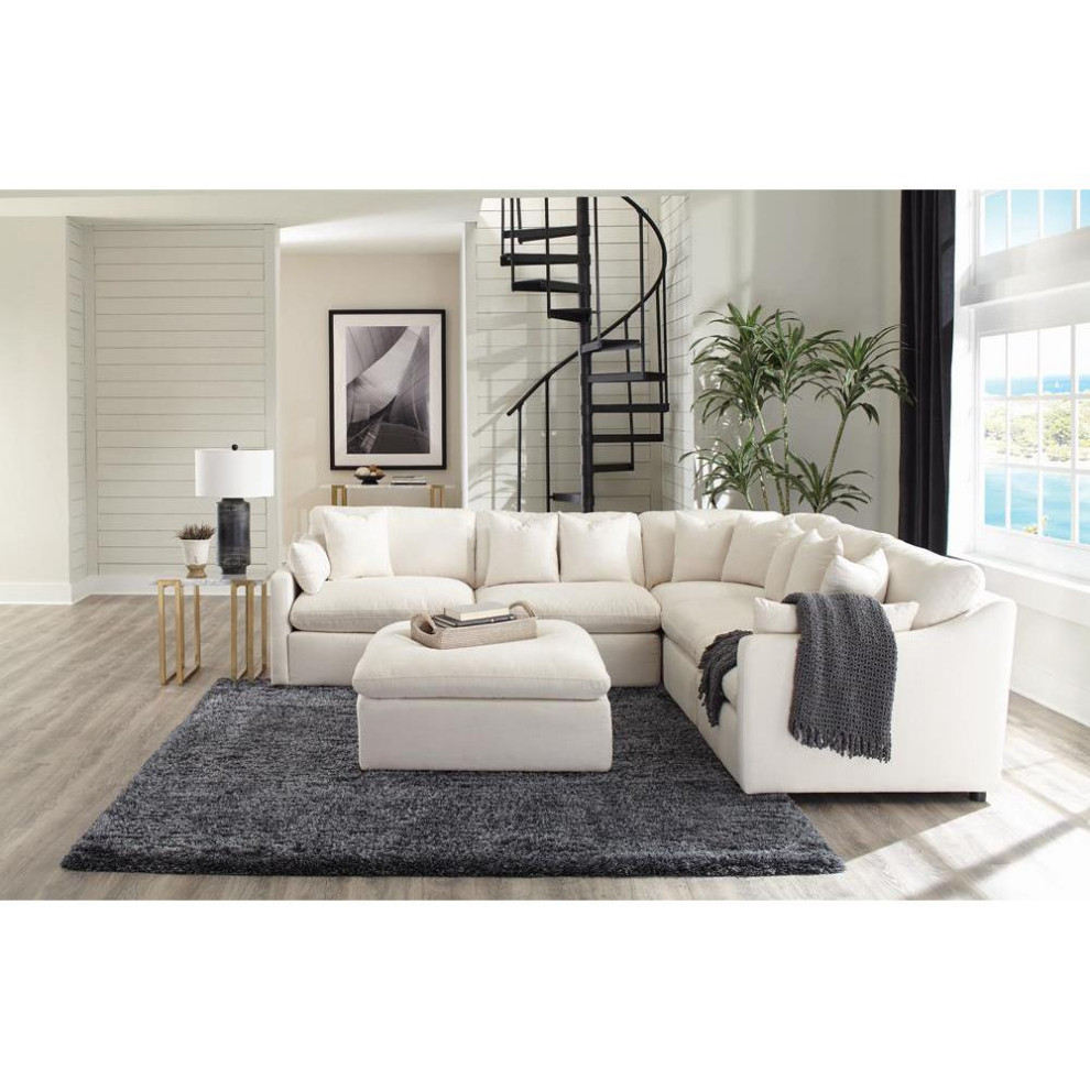 Hobson Cushion Back Corner Off White   Contemporary   Sofas   by BisonOffice  Houzz