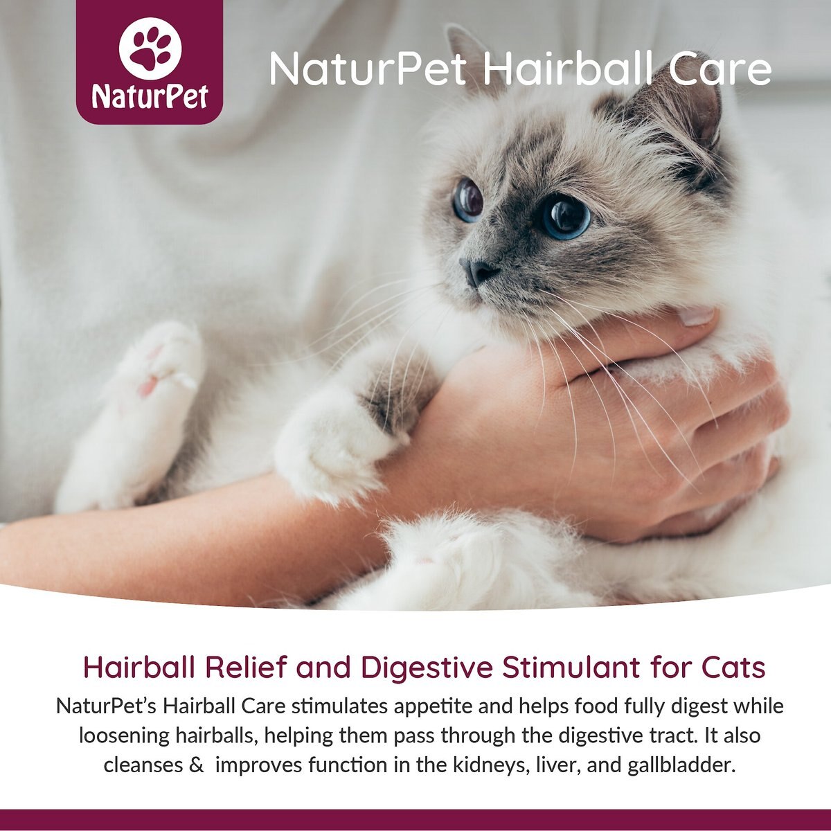 NaturPet Liquid Hairball Control Supplement for Cats and Dogs