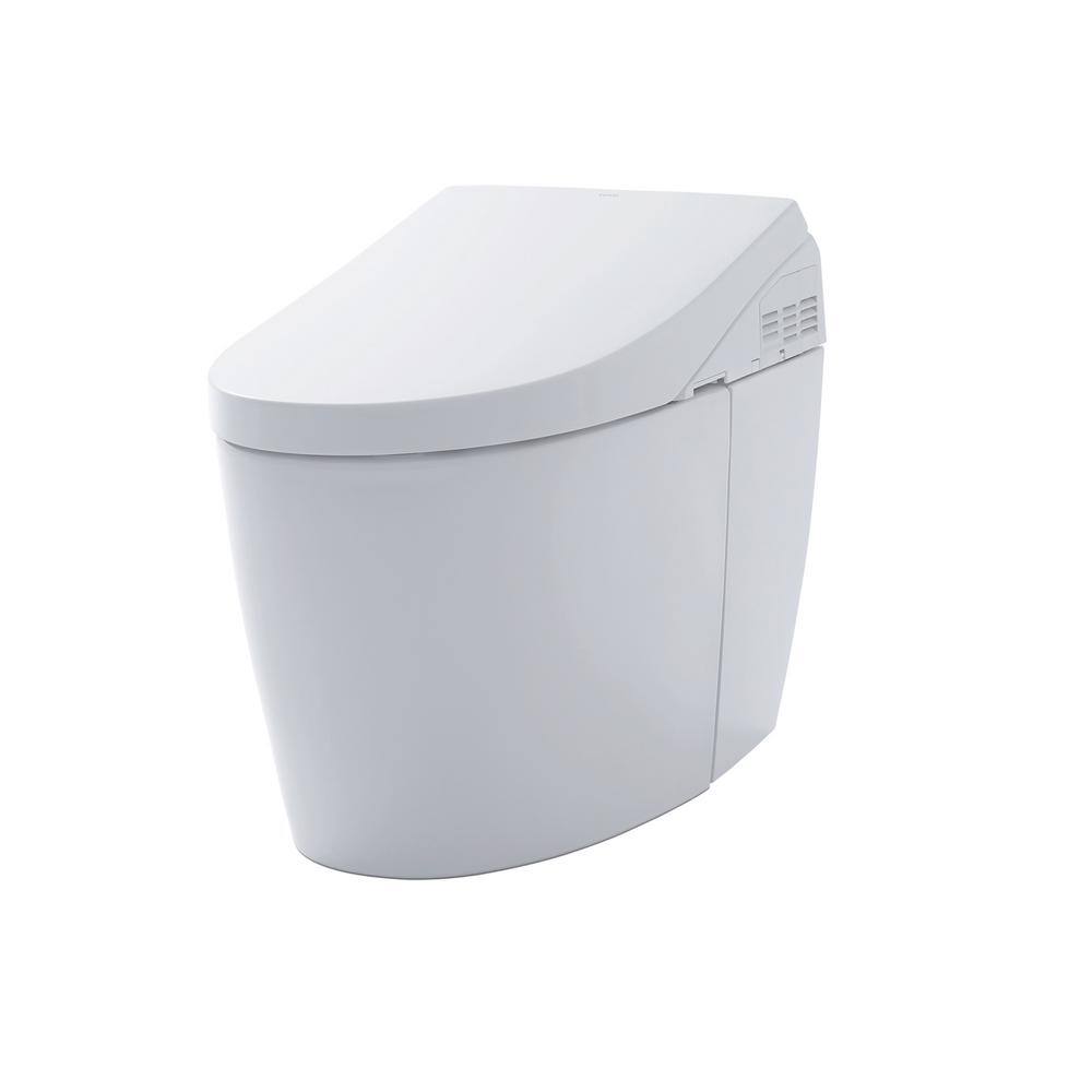 TOTO Neorest AH 2-Piece 0.81.0 GPF Dual Flush Elongated ADA Comfort Height Integrated Bidet Toilet in Cotton White MS989CUMFG#01