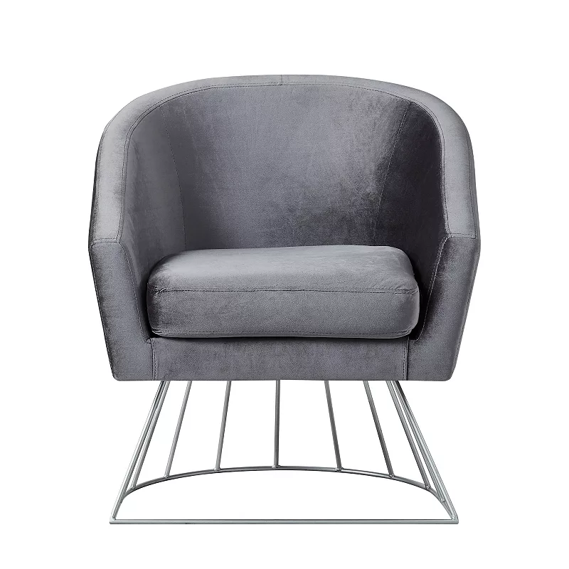 Glenda Accent Chair Metal Base