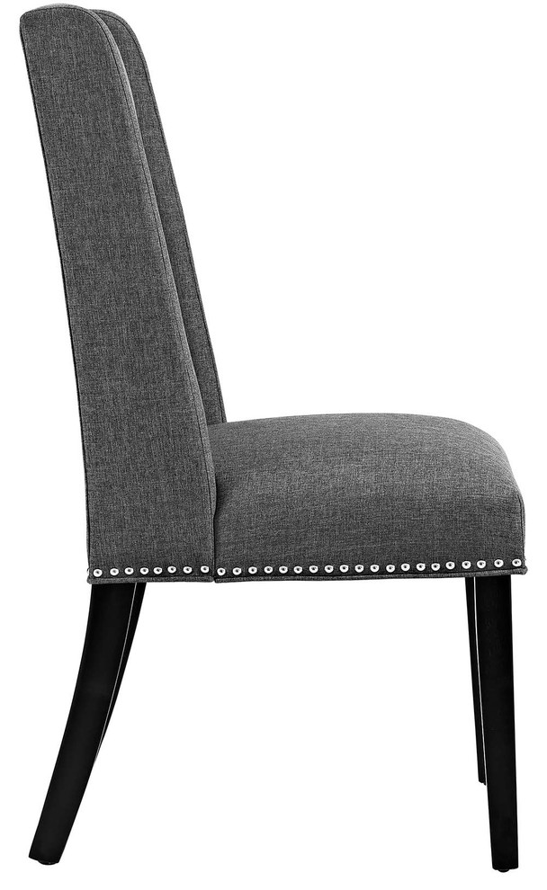 Baron Dining Chair Fabric Set of 4  Gray   Transitional   Dining Chairs   by Homesquare  Houzz