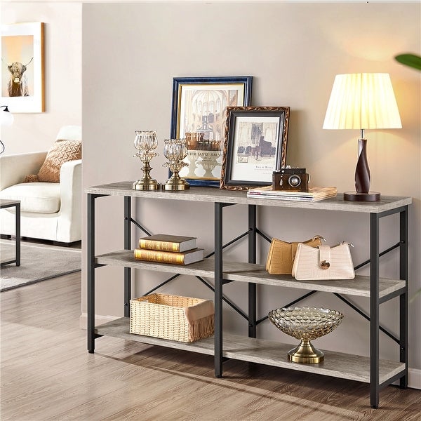 Yaheetech 3 Tiers Industrial Sofa Table Metal Frame Console Table