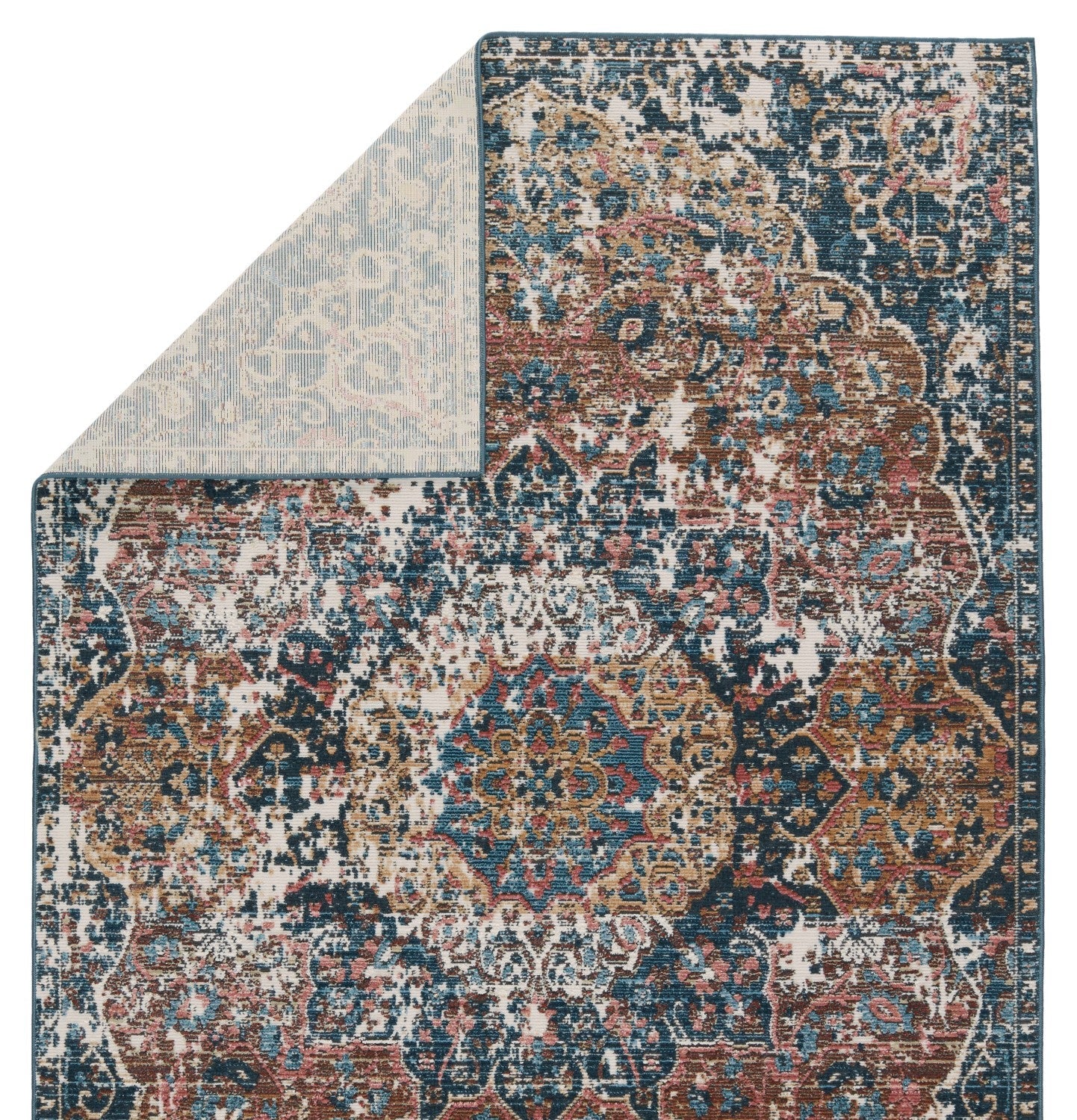 Swoon Indoor/Outdoor Akela Dark Blue & Multicolor Rug