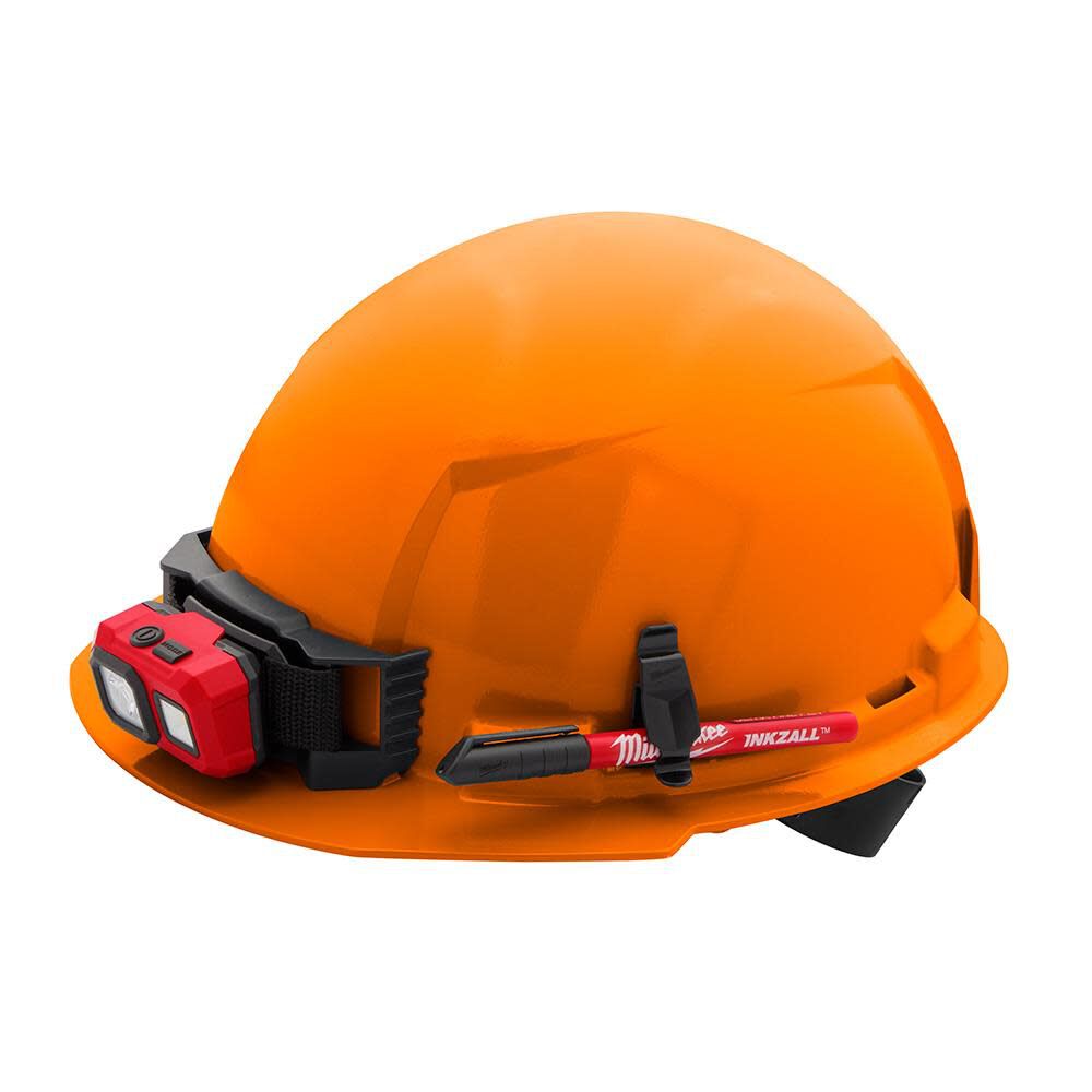 Milwaukee Orange Front Brim Hard Hat with 4pt Ratcheting Suspension Type 1 Class E 48-73-1112 from Milwaukee