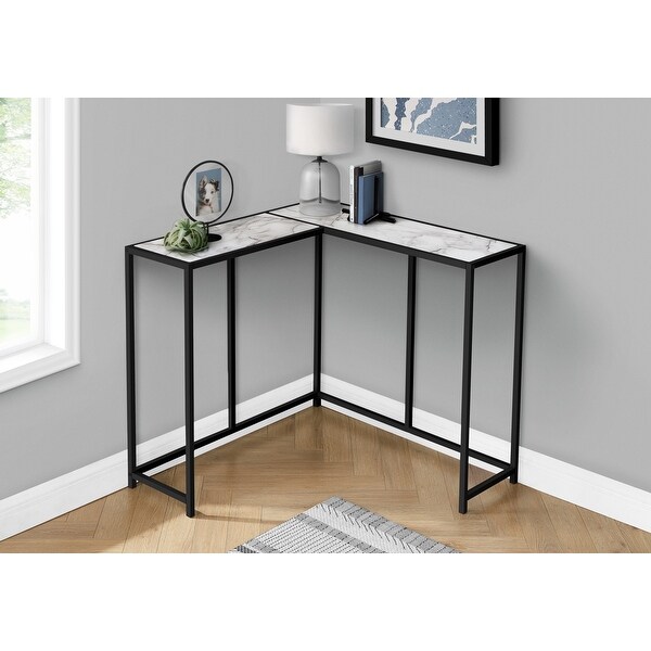 Accent Table， Console， Entryway， Narrow， Corner， Living Room， Bedroom， Metal， Laminate， Contemporary， Modern - 36