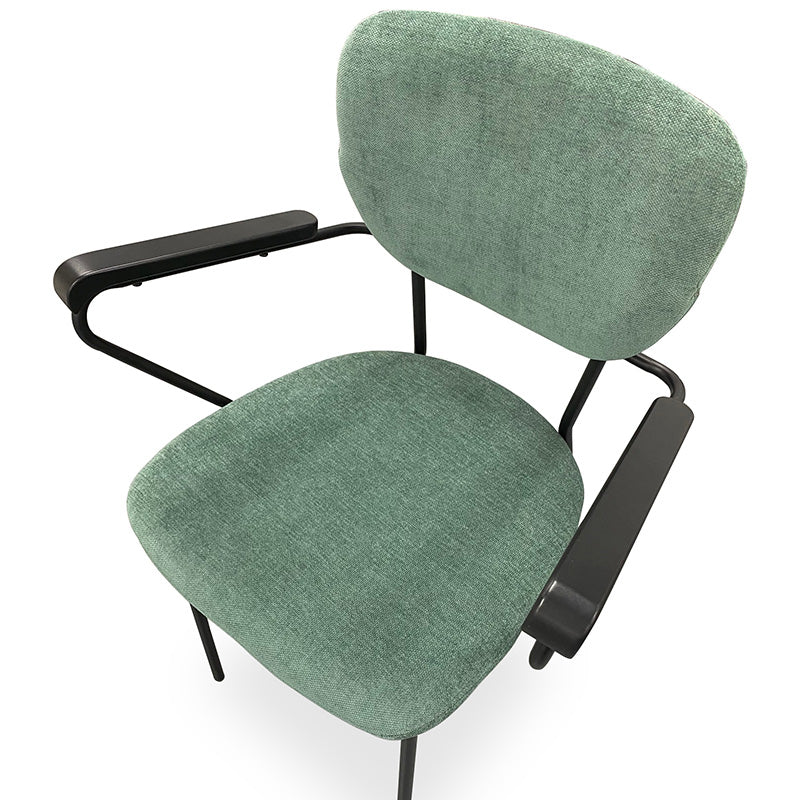 KELBY Arm Chair - Jade + Black