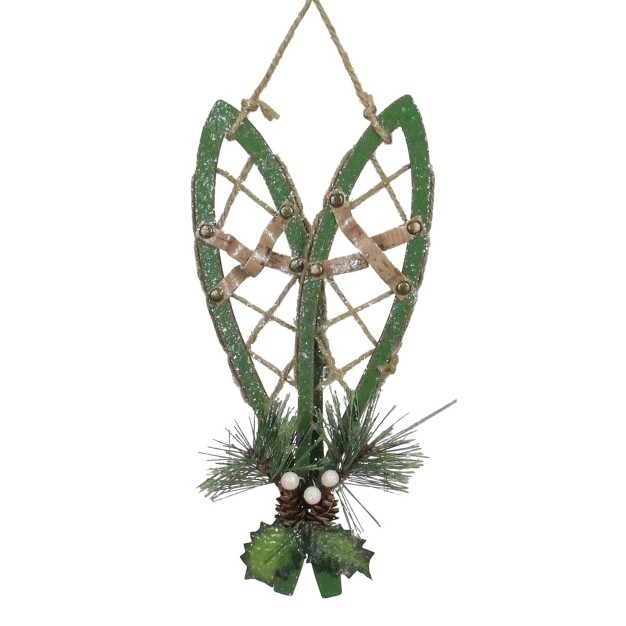 Green Hanging Snowshoe Christmas Wall Decoration