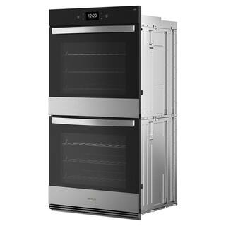 Whirlpool 30 in. Double Electric Wall Oven with True Convection Self-Cleaning in Fingerprint Resistant Stainless Steel WOED7030PZ