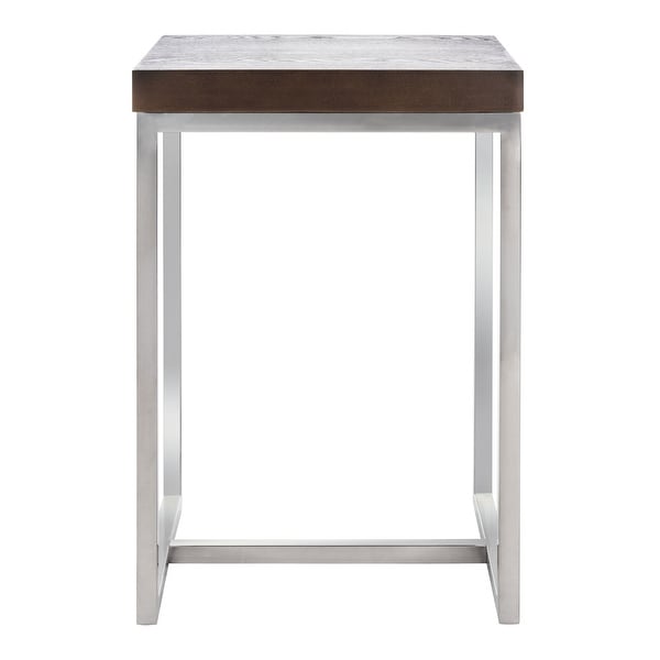 SAFAVIEH Couture High Line Collection Turner Stainless Steel Square End Table - 15.7